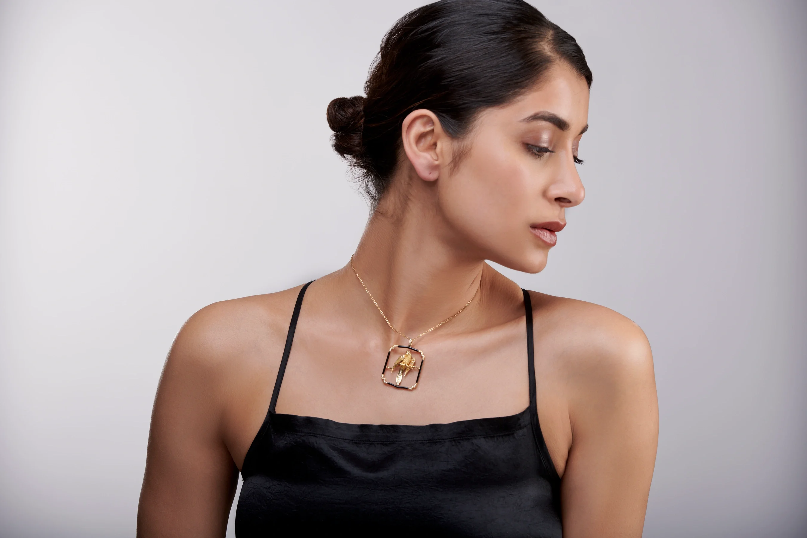 Signed Carrera Y Carrera Vintage Parrot Pendant