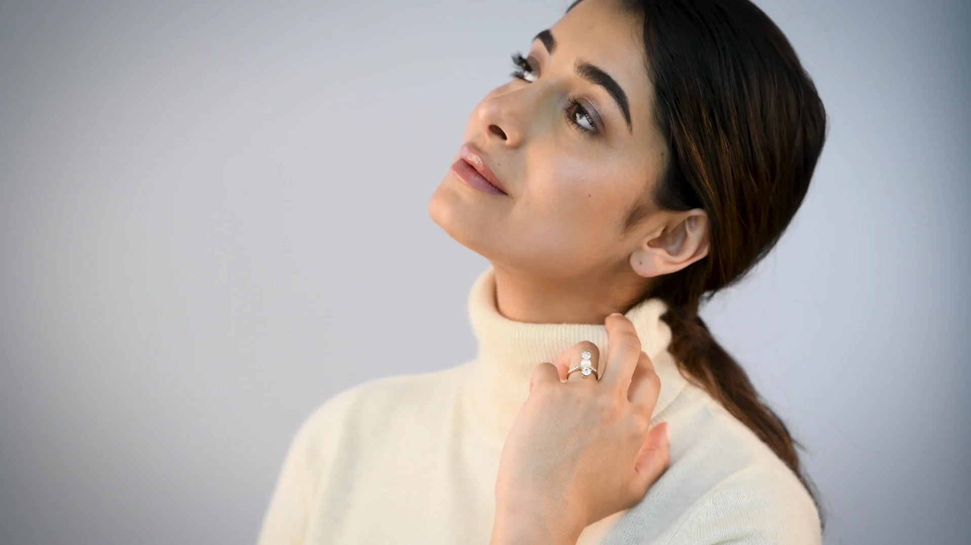 Belle Epoque Diamond and Pearl Ring by OnlyJewels