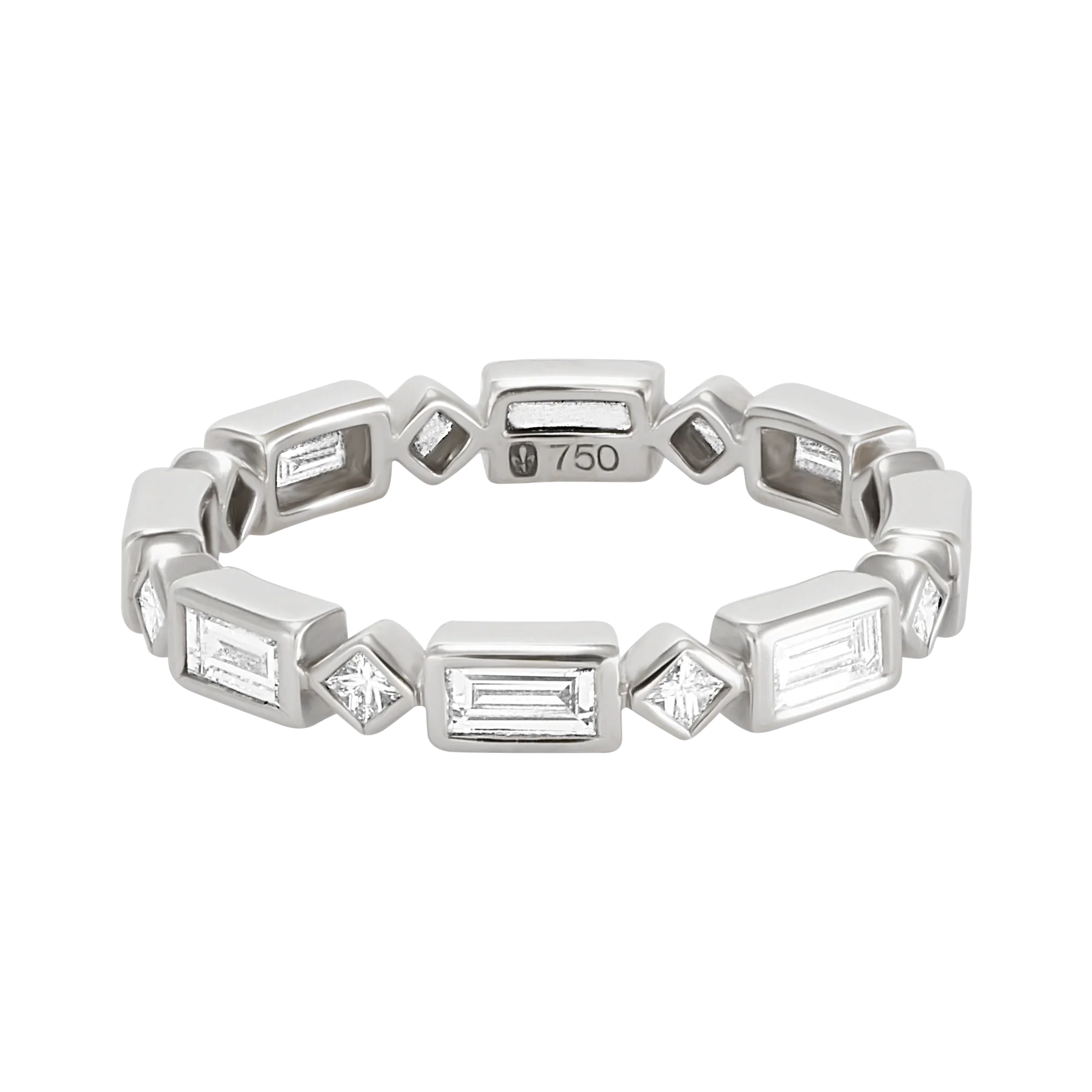Detail View of Manhattan Diamond Wedding Band