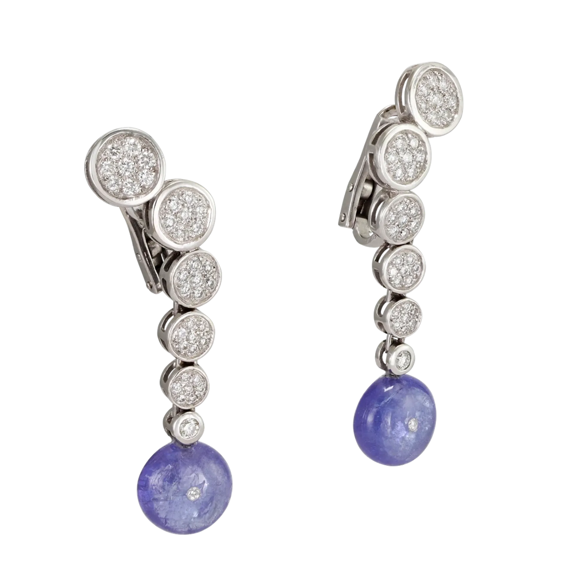 Side of Cascade Earrings by Patrice Fabre