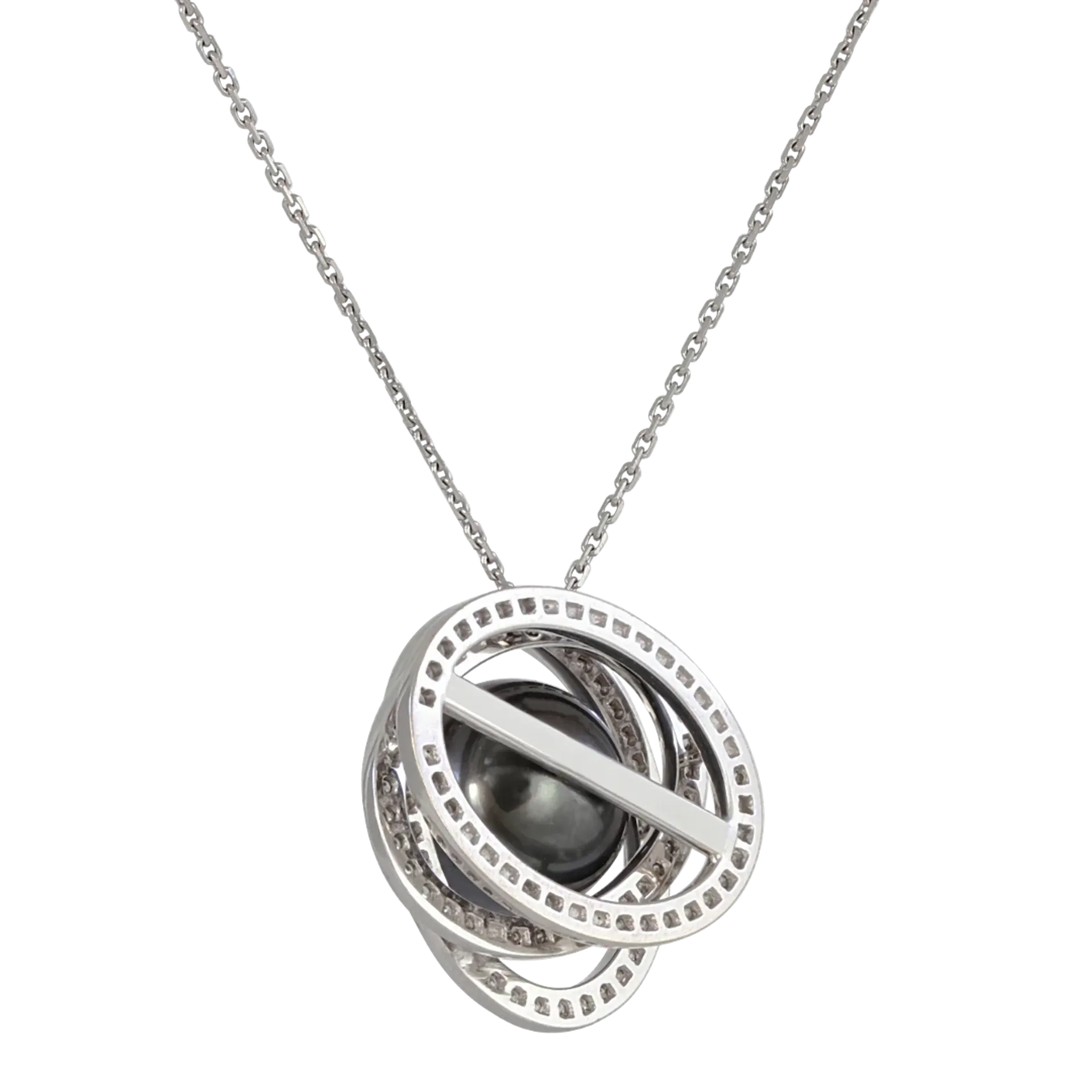 Back of Tahitian Pearl Gravity Pendant by Patrice Fabre