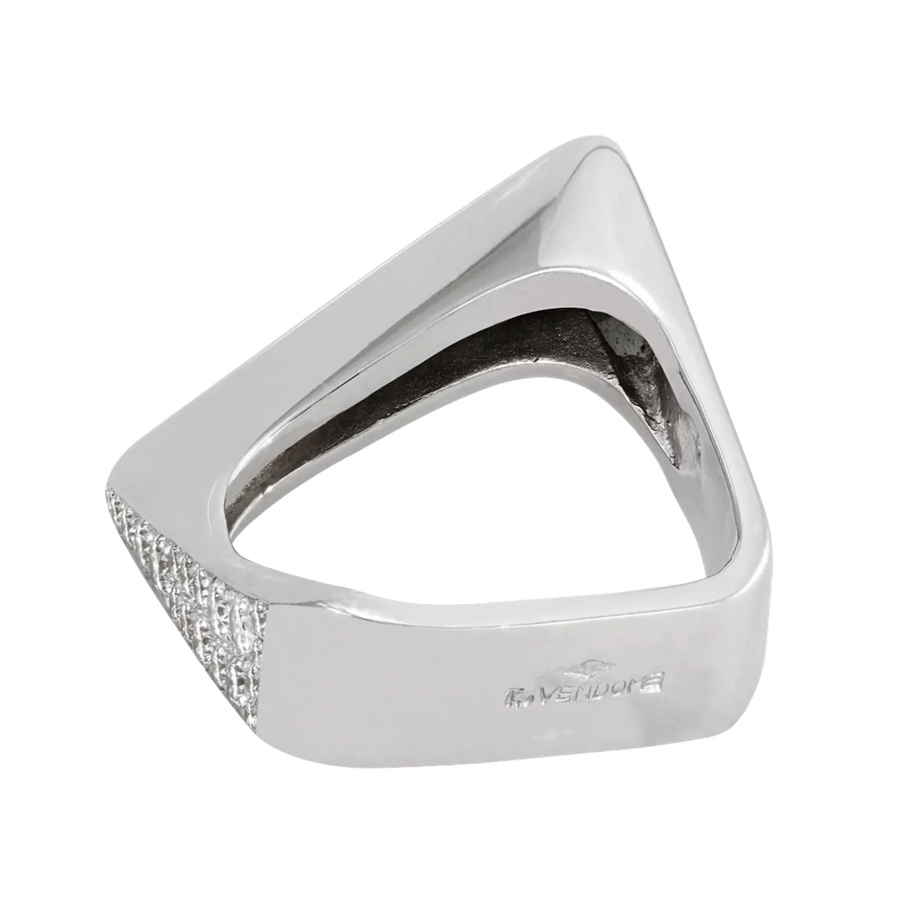 Back of the Allure White Gold Ring with Diamonds designed by Thierry Vendôme