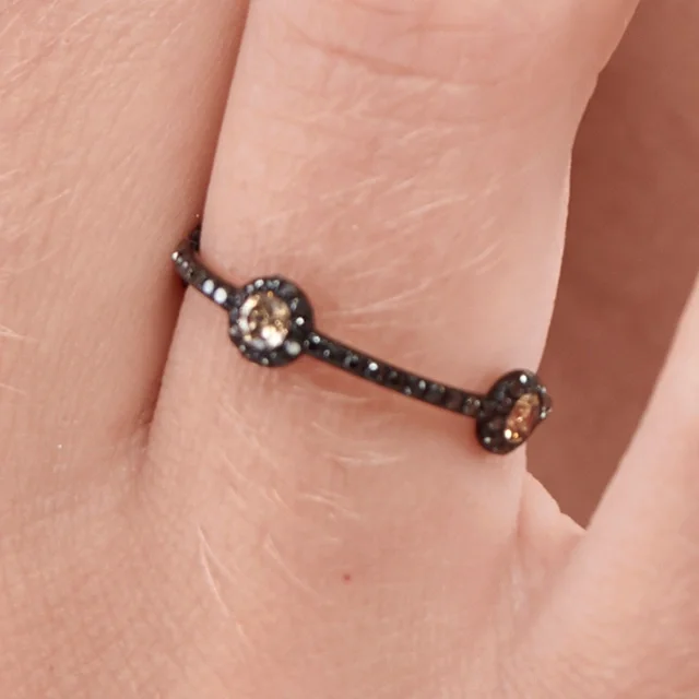 Close up of Black Diamond Orbitale Alliance Ring