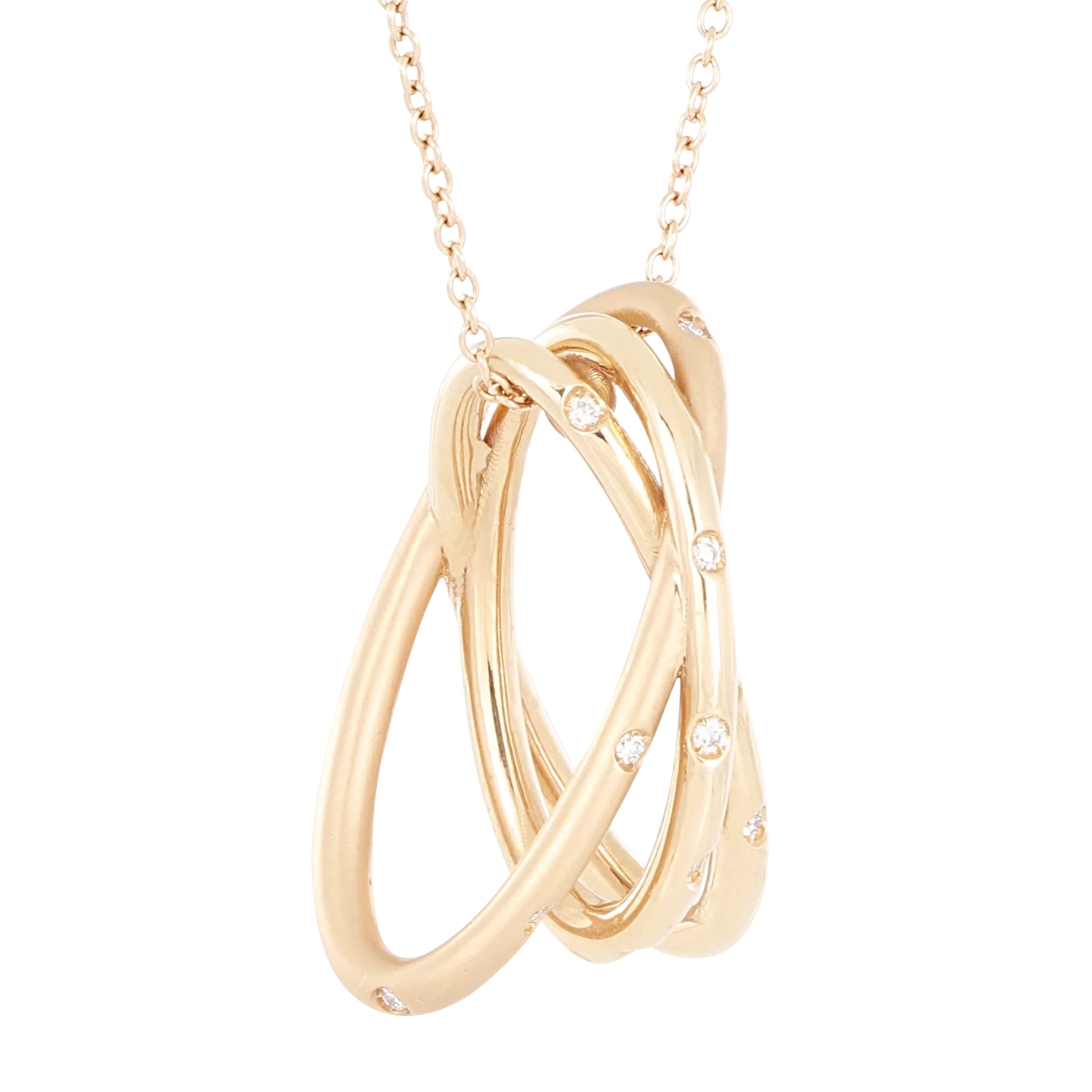 Side of Twinkle Twinkle Rose Gold Pendant