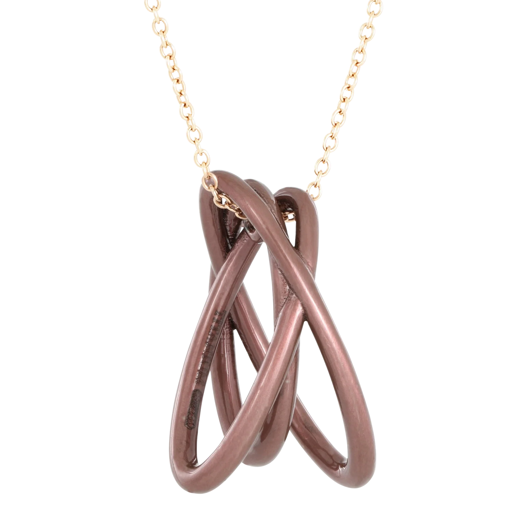 Back of Twinkle Twinkle Chocolate Brown Titanium Pendant