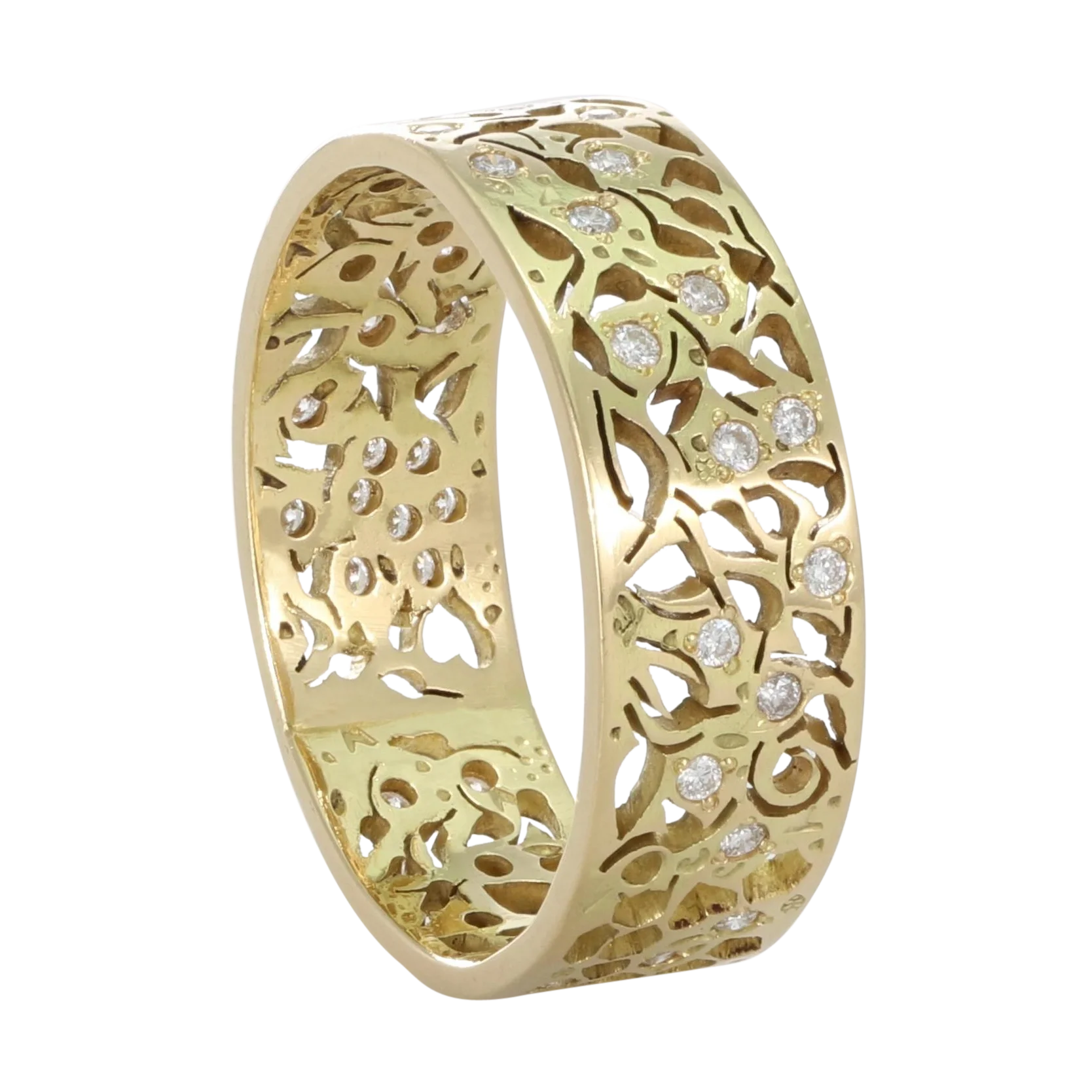 Side of Diamond Flower Band