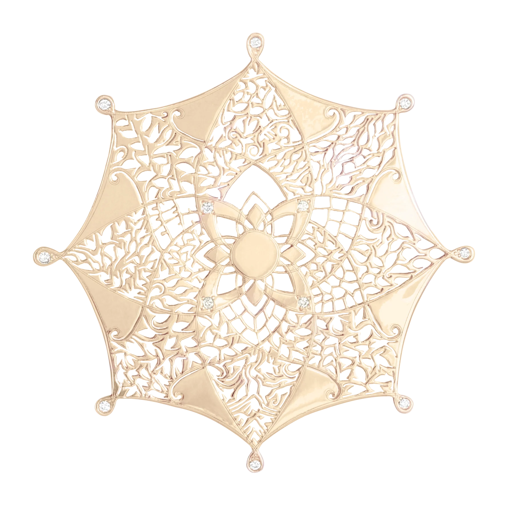 Front of Rosette Lace Pendant