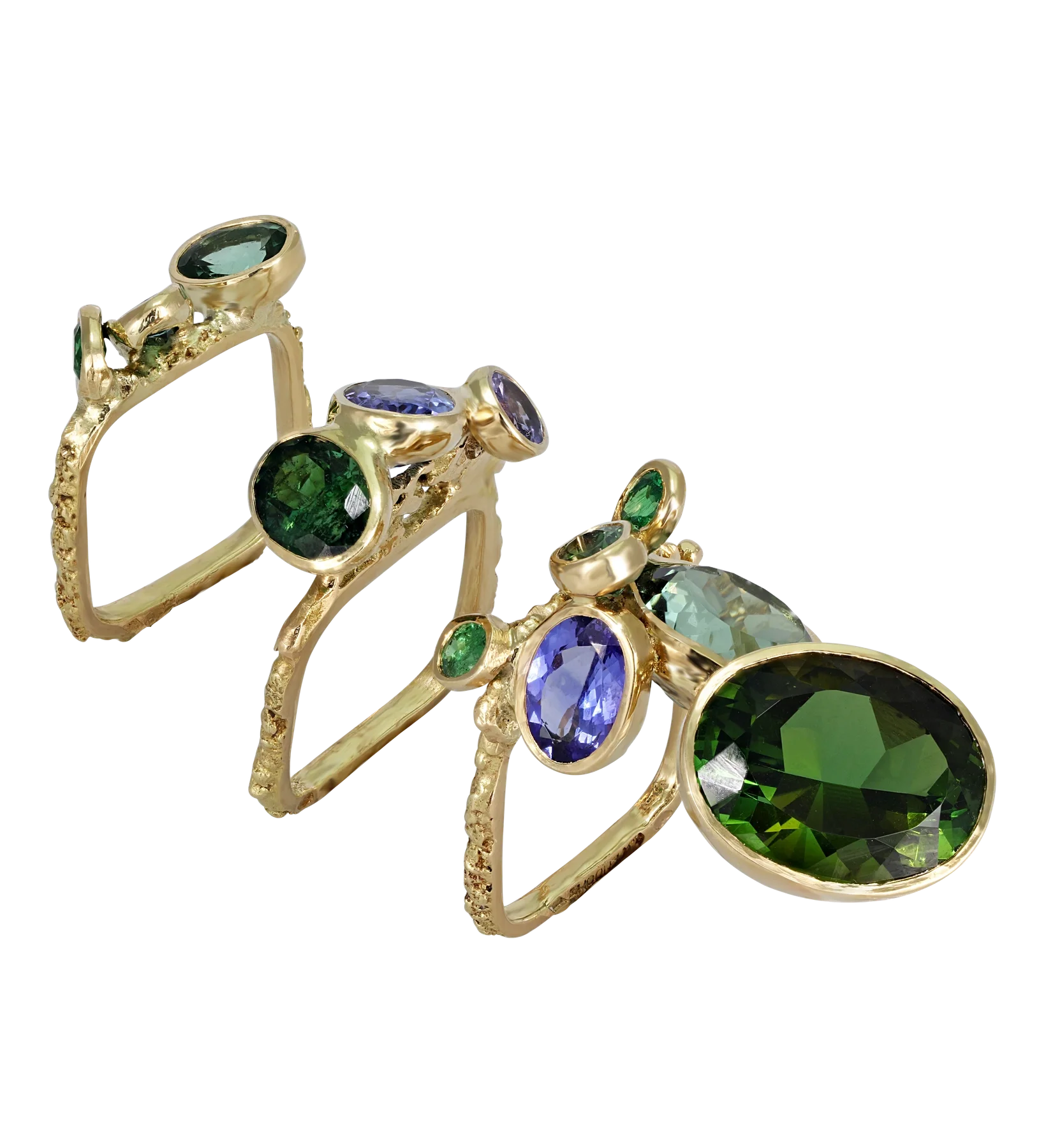 Detail image of Eboulis Triple Ring by Thierry Vendome 2