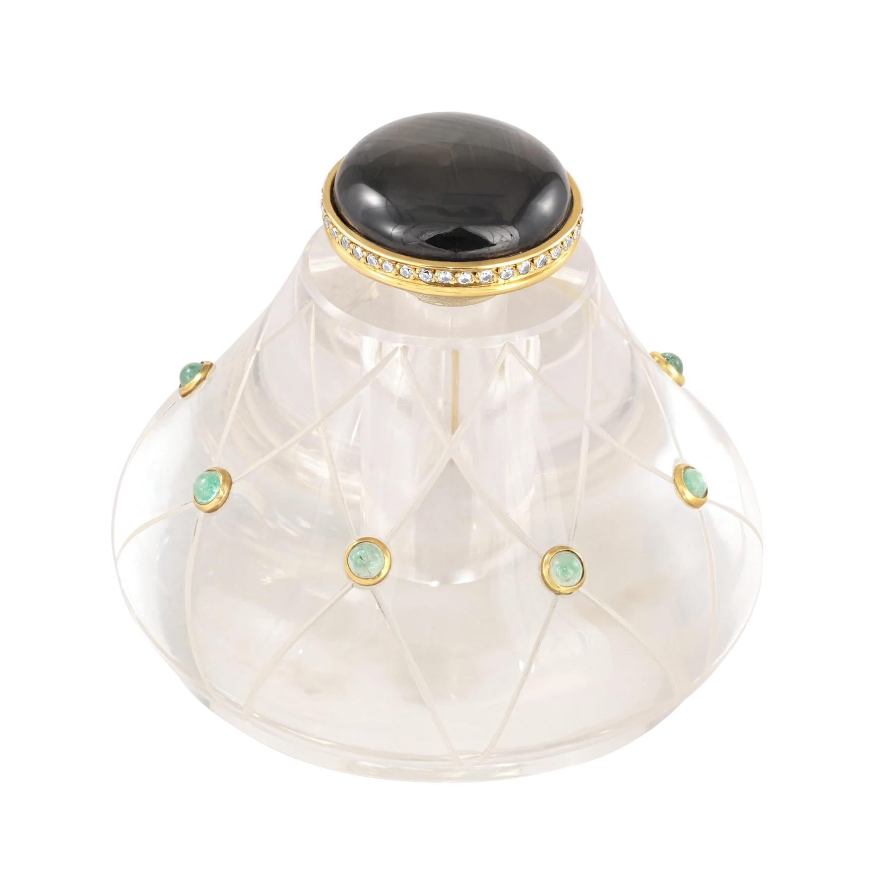 6 - Front of Rock Crystal with Star Sapphire by Emil Becker